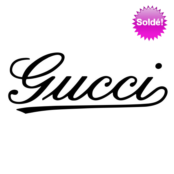 Stickers Gucci Signature noir 10 cm