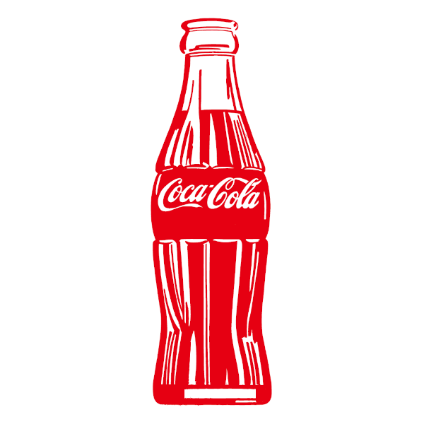 Sticker bouteille Coca-cola
